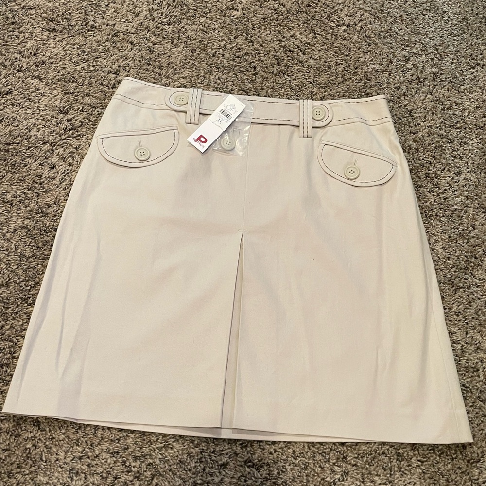 Loft 12 petite Cream Skirt